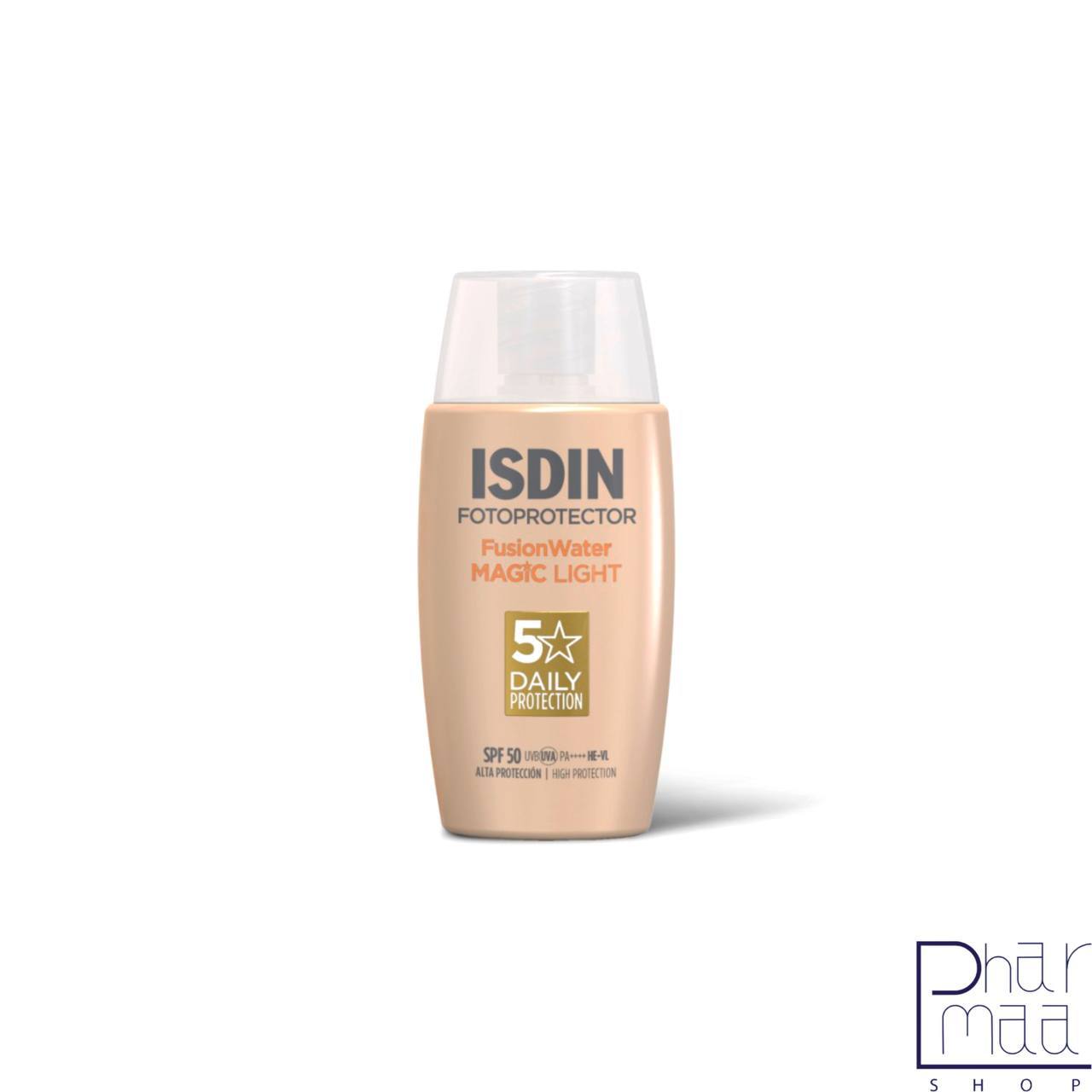 Fotoprotector-Fusion-Water-MAGIC-Light-SPF-50 ضدآفتاب مجیک لایت spf50 ایزدین 50 میل - Image 1