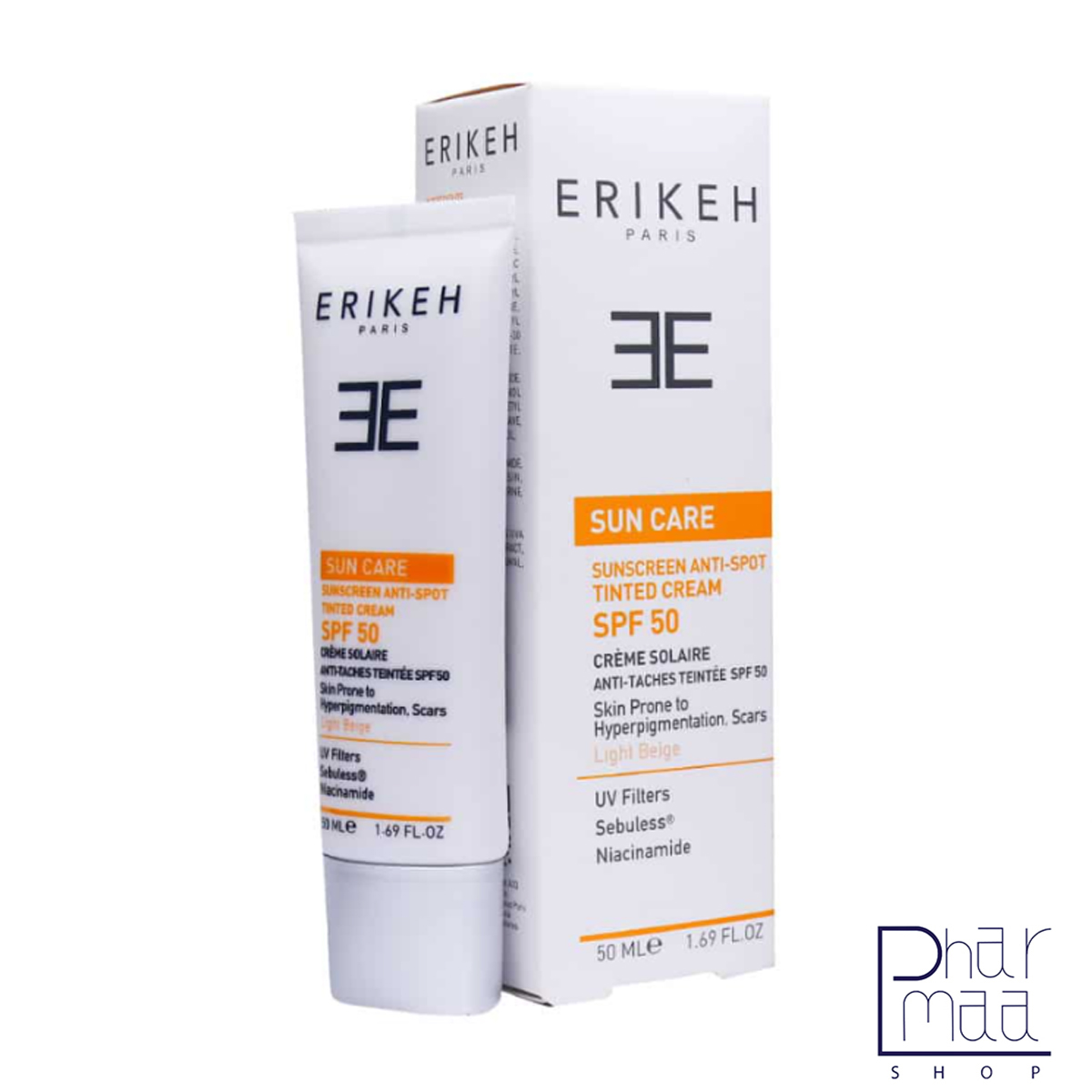 کرم ضد آفتاب و ضد لک بژ روشن SPF 50 اریکه 50 میل کرم ضد آفتاب و ضد لک SPF 50 اریکه 50 میل - Image 1