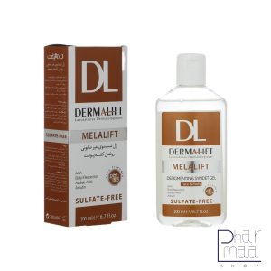 ژل شستشوی غیر صابونی روشن کننده پوست درمالیفت ۲۰۰میلی لیتر