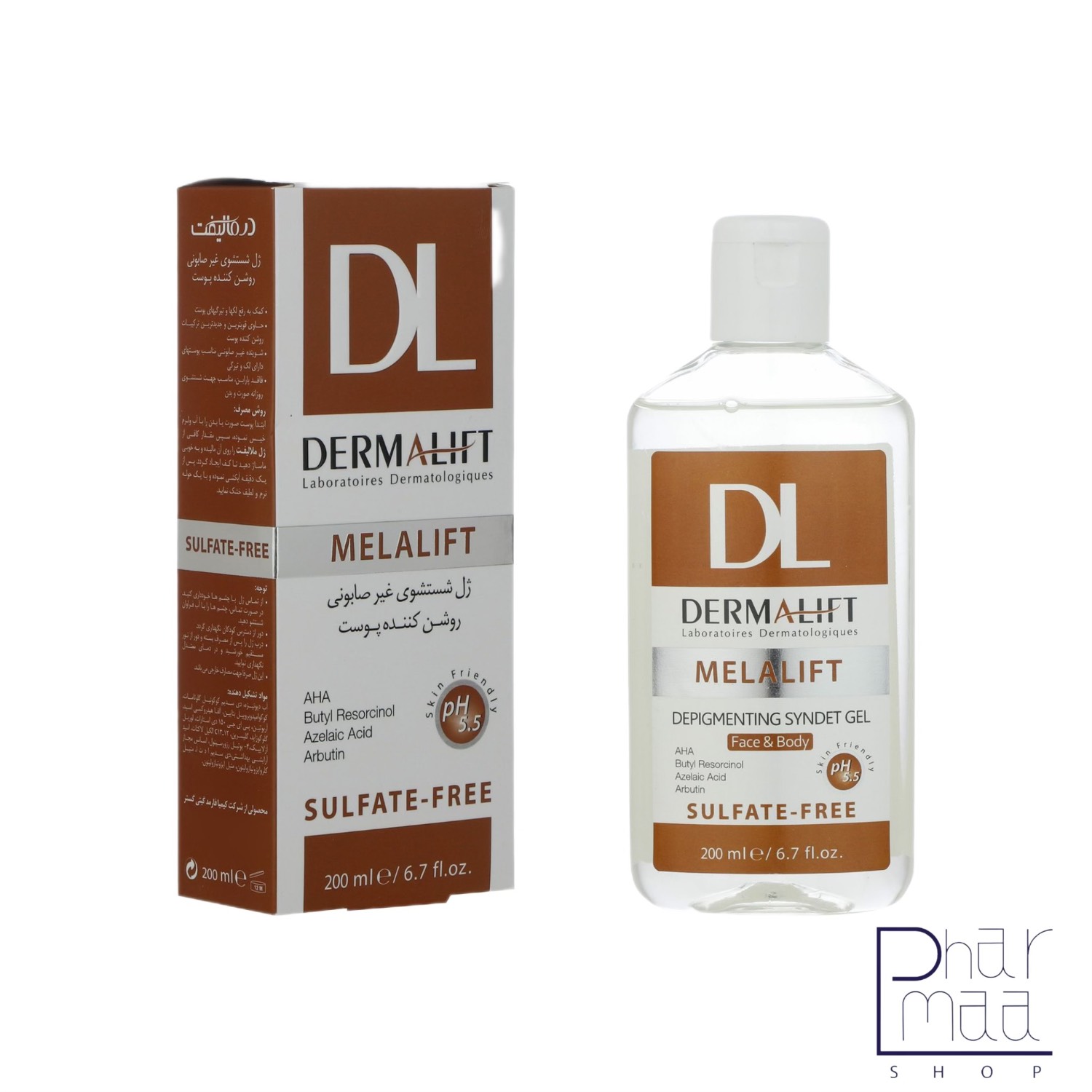 IMG_5249 ژل شستشوی غیر صابونی روشن کننده پوست درمالیفت ۲۰۰میلی لیتر - Image 1