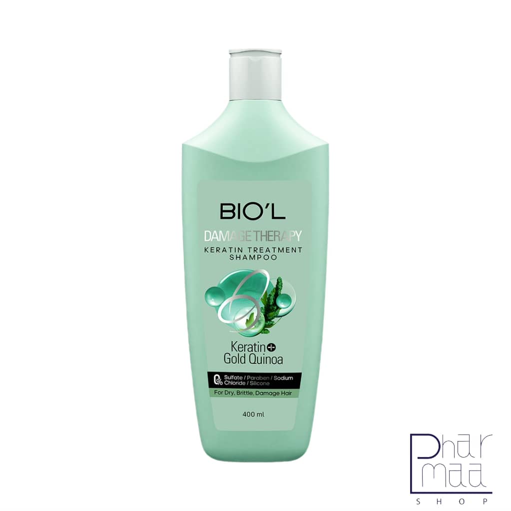 WhatsApp Image 2025-06-05 at 11.36.14 (2) شامپو دمیج تراپی سولفات فری مخصوص موهای خشک و آسیب دیده حاوی کراتین و کینوا طلایی بیول 400 میل - Image 1