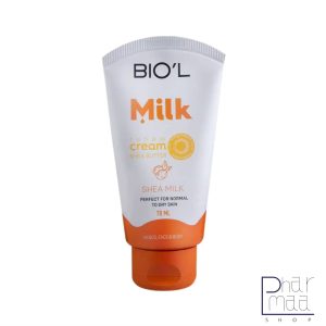 کرم مرطوب کننده حاوی پروتئین شیر و شی باتر میلک بیول 70 میل