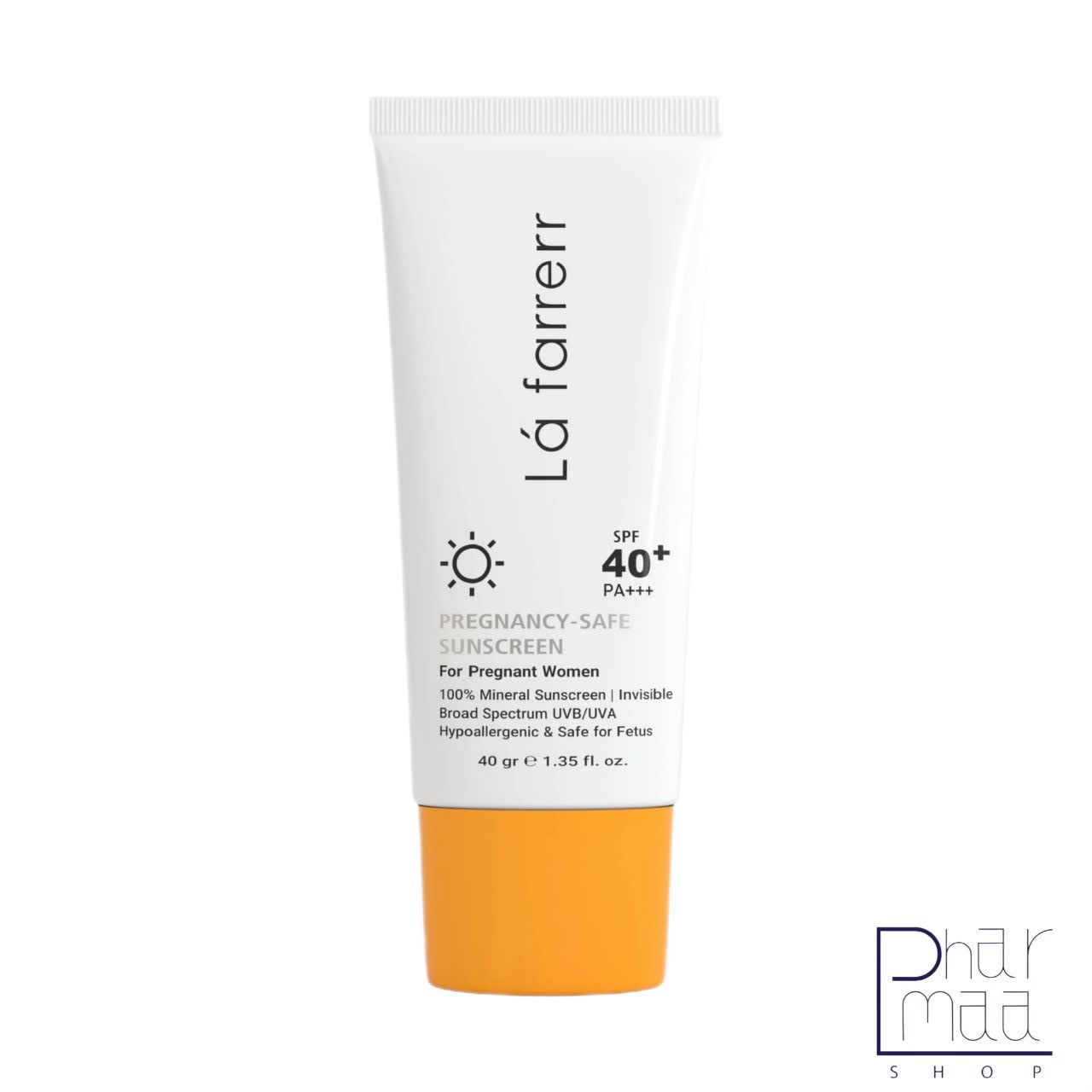 photo19479598594 کرم ضد آفتاب بارداری مناسب دوران بارداری بی رنگ SPF 40 لافارر 40 میل - Image 1