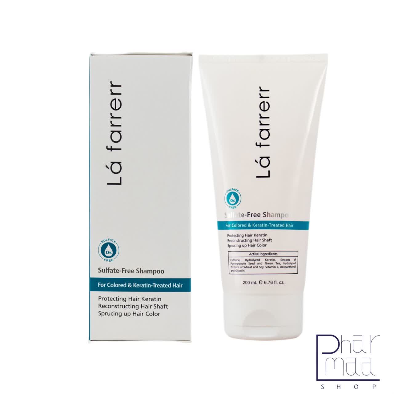 photo19479599299 شامپو بدون سولفات مناسب مو کراتین و رنگ شده لافارر 200 میل - Image 1