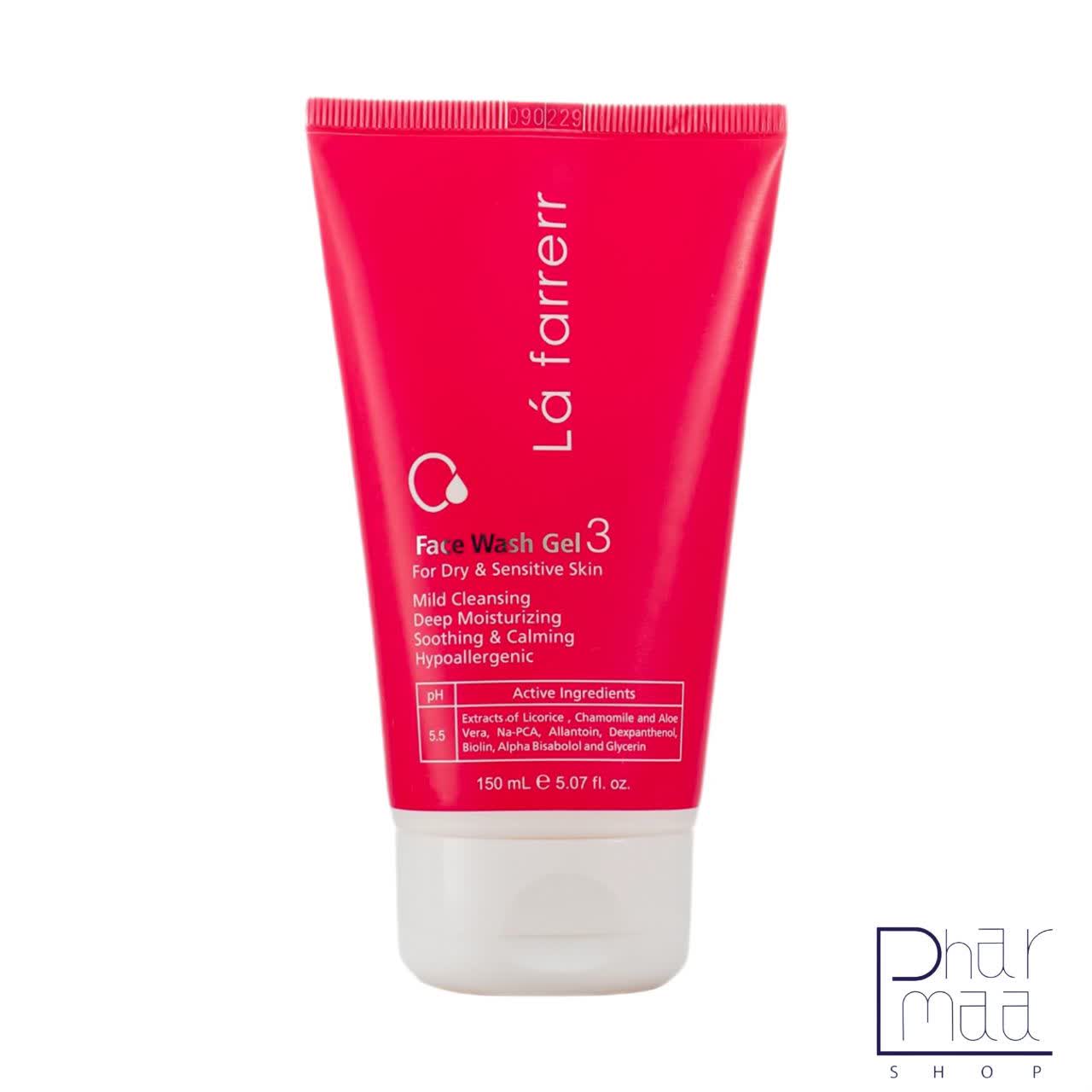 photo19479602466 ژل شستشوی صورت مخصوص پوست های خشک و حساس شماره 3 لافارر 150 میل - Image 1