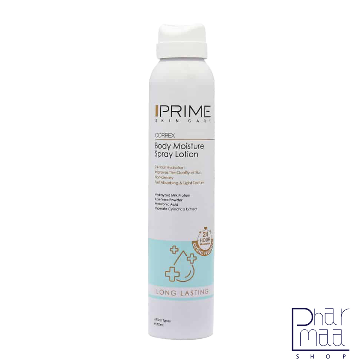 اسپری لوسیون آبرسان بدن انواع پوست پرایم 200 میل اسپری لوسیون آبرسان بدن انواع پوست پرایم 200 میل - Image 1