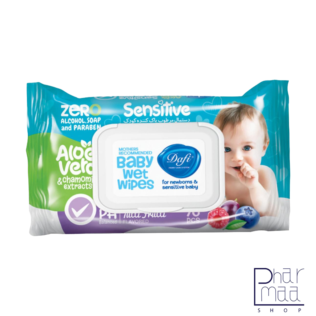 دستمال مرطوب کودک حساس درب دار دافی دستمال مرطوب کودک حساس درب دار دافی - Image 1
