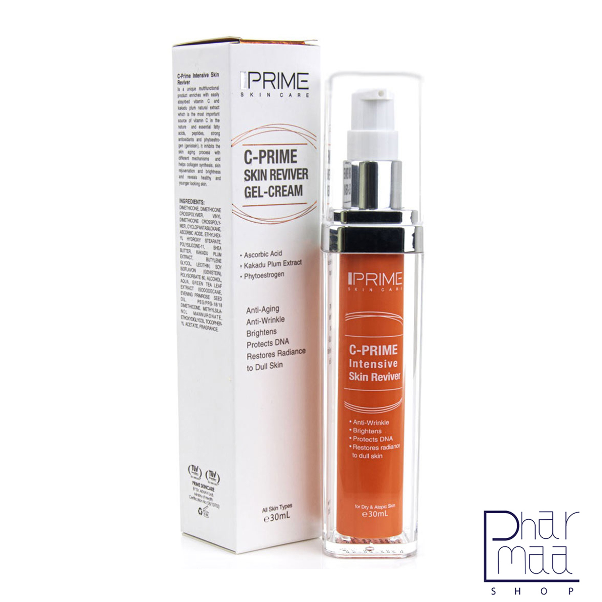 ژل کرم برطرف کننده چروک و روشن کننده پوست پرایم 30 میل ژل کرم برطرف کننده چروک و روشن کننده پوست پرایم 30 میل - Image 1