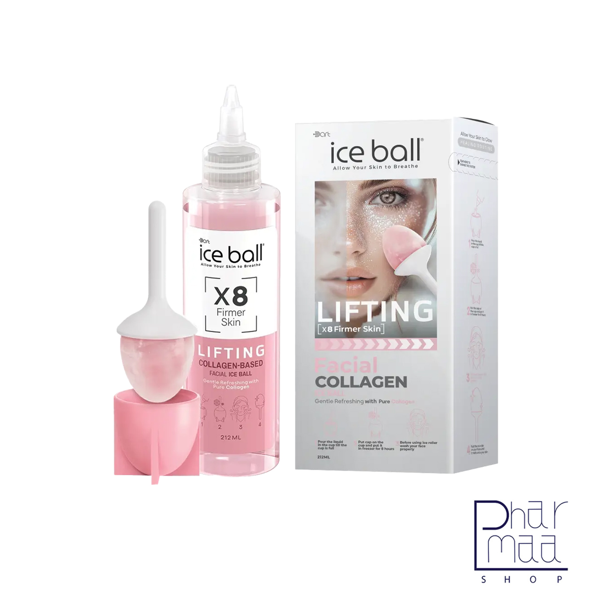 آیس بال ژل آبرسان کلاژن لیفتینگ صورت آیس بال 212 میل - Image 1