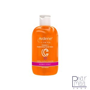 تونیک پاک کننده و شفاف کننده پوست ویتامین سی آردن سی فکتور 250 میل