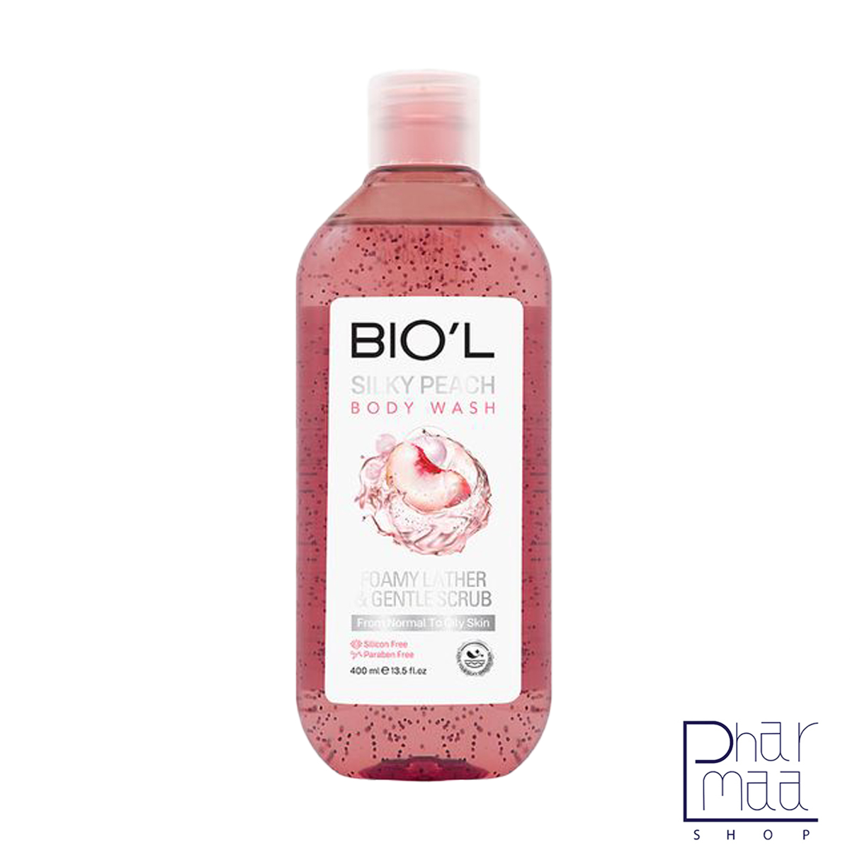 شامپو بدن ژلی سیلکی پیچ حاوی اسکراب مناسب پوست های نرمال تا چرب بیول 400 میل شامپو بدن ژلی سیلکی پیچ حاوی اسکراب مناسب پوست های نرمال تا چرب بیول 400 میل - Image 1