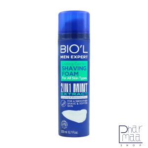 فوم اصلاح آقایان 2 در1حاوی عصاره نعنا مخصوص پوست های نرمال بیول 200 میل