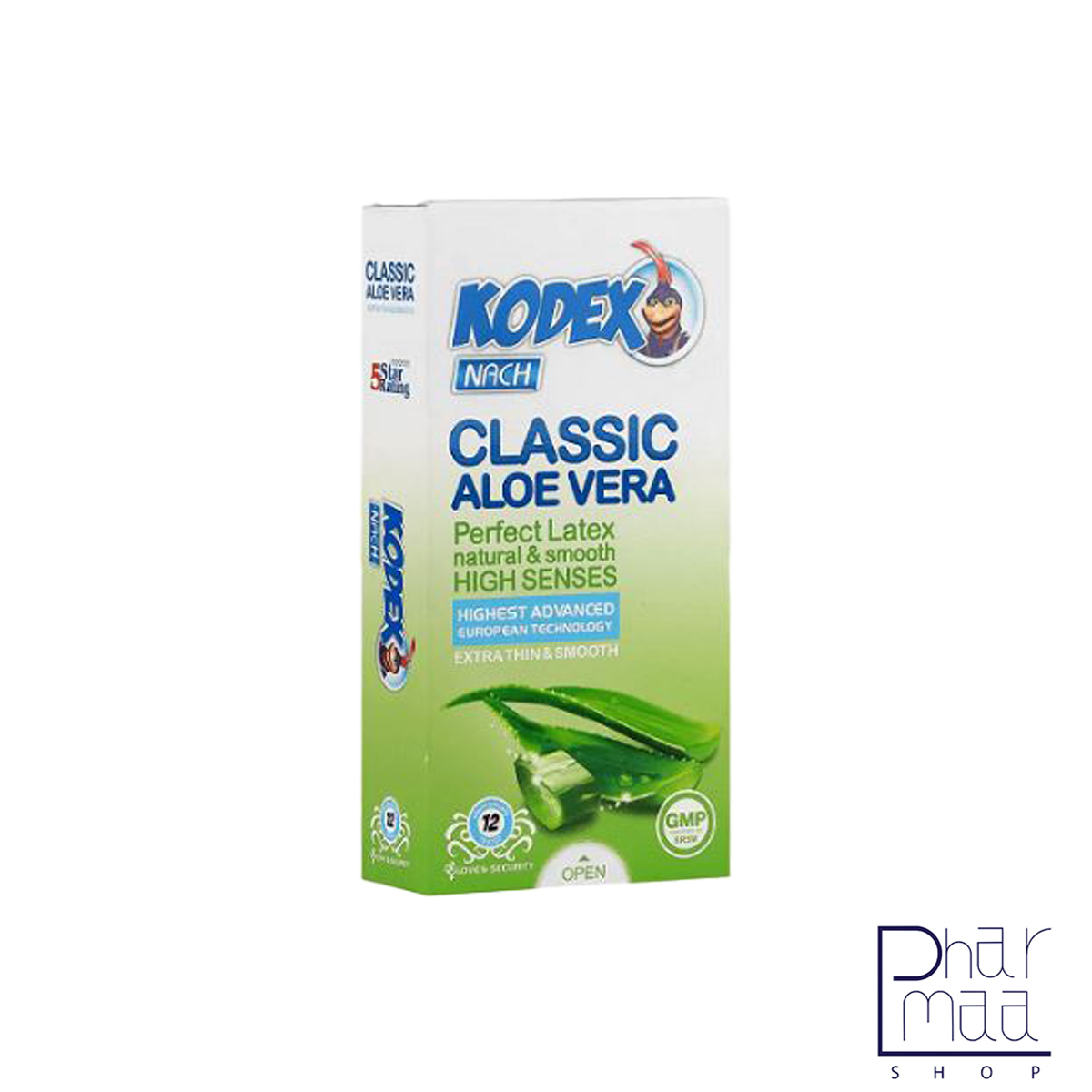 کاندوم آلوئه ورا کاندوم کلاسیک آلوئه ورا کدکس 12 عددی - Image 1