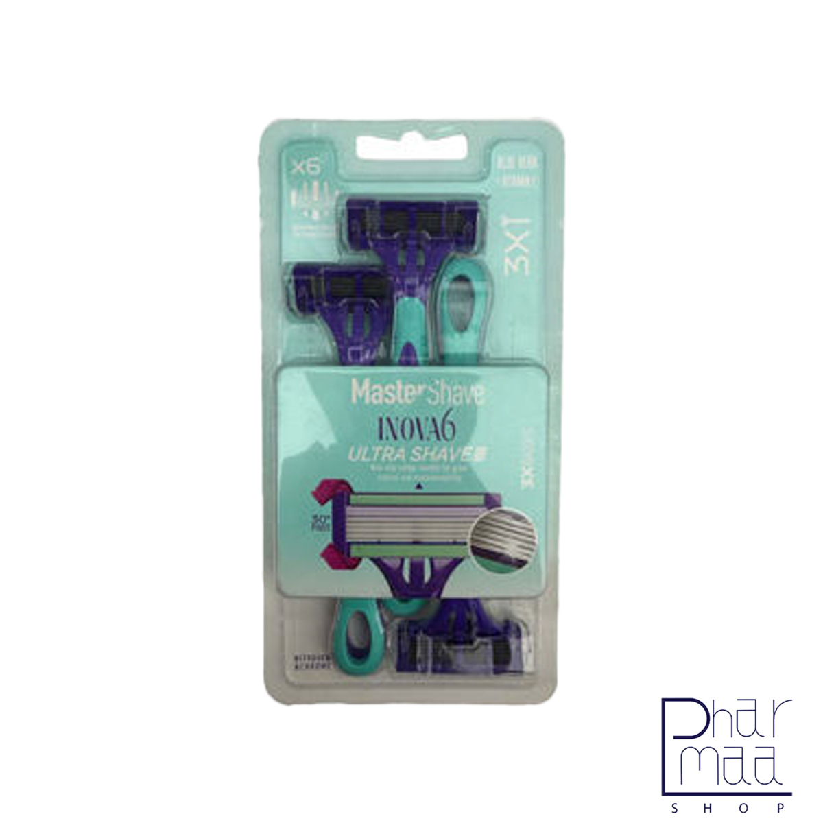 خود تراش زنانه شش لبه 3 عددی اینوا (سری متحرک) مستر شیو خود تراش زنانه 6 لبه 3 عددی اینوا (سری متحرک) مستر شیو - Image 1
