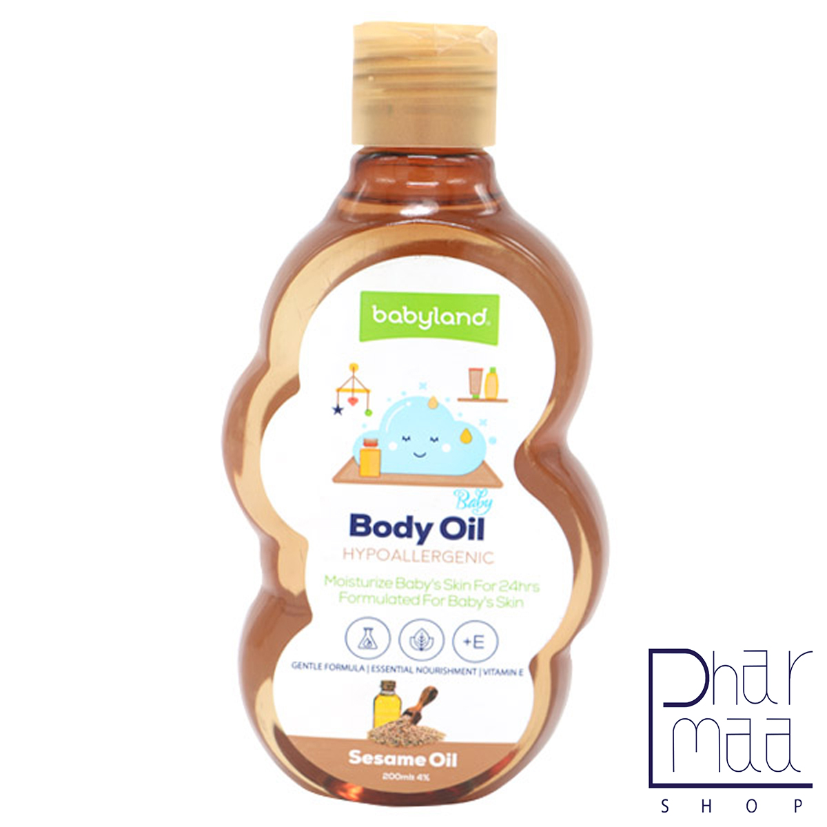 روغن نرم کننده پوست بچه حاوی روغن کنجد و ویتامین E بی بی لند 200 میل روغن نرم کننده پوست بچه حاوی روغن کنجد و ویتامین E بی بی لند 200 میل - Image 1