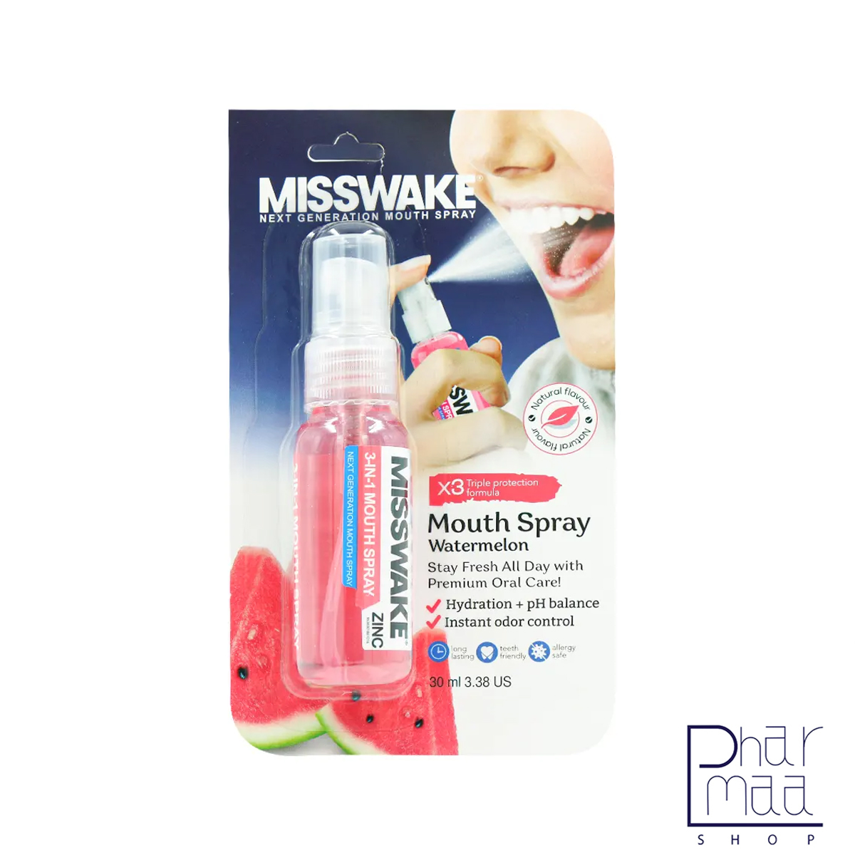 اسپری خوشبوکننده دهان با رایحه هندوانه میسویک 30 میل اسپری خوشبوکننده دهان با رایحه هندوانه میسویک 30 میل - Image 1