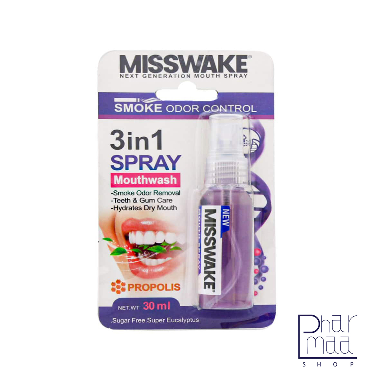 دهانشویه خوشبو کننده حاوی عصاره پروپولیس با طعم اکالیپتوس میسویک 30 میل دهانشویه خوشبو کننده حاوی عصاره پروپولیس با طعم اکالیپتوس میسویک 30 میل - Image 1