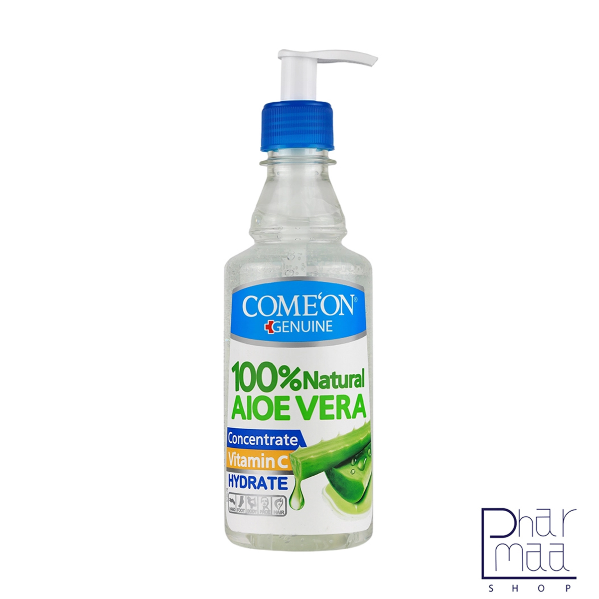 ژل مرطوب کننده کنسانتره پمپی آلوئه ورا کامان 200 میل ژل مرطوب کننده کنسانتره پمپی آلوئه ورا کامان 200 میل - Image 1