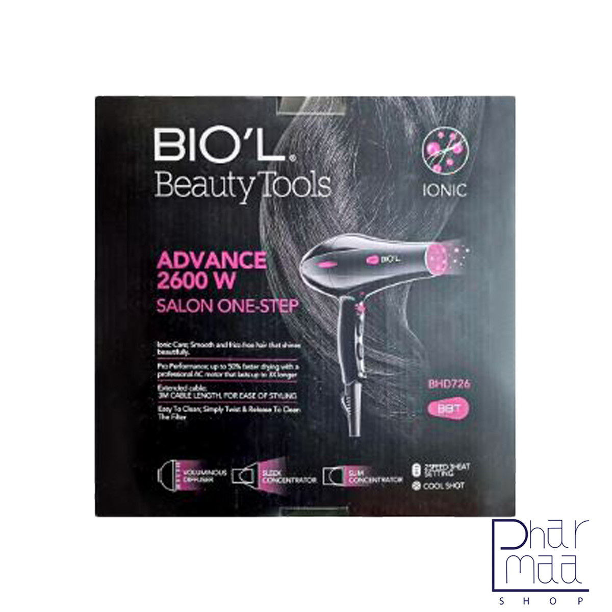 7726 سشوار حرفه ایی سالنی BHD726 بیول ( موتور سنگین ) - Image 1