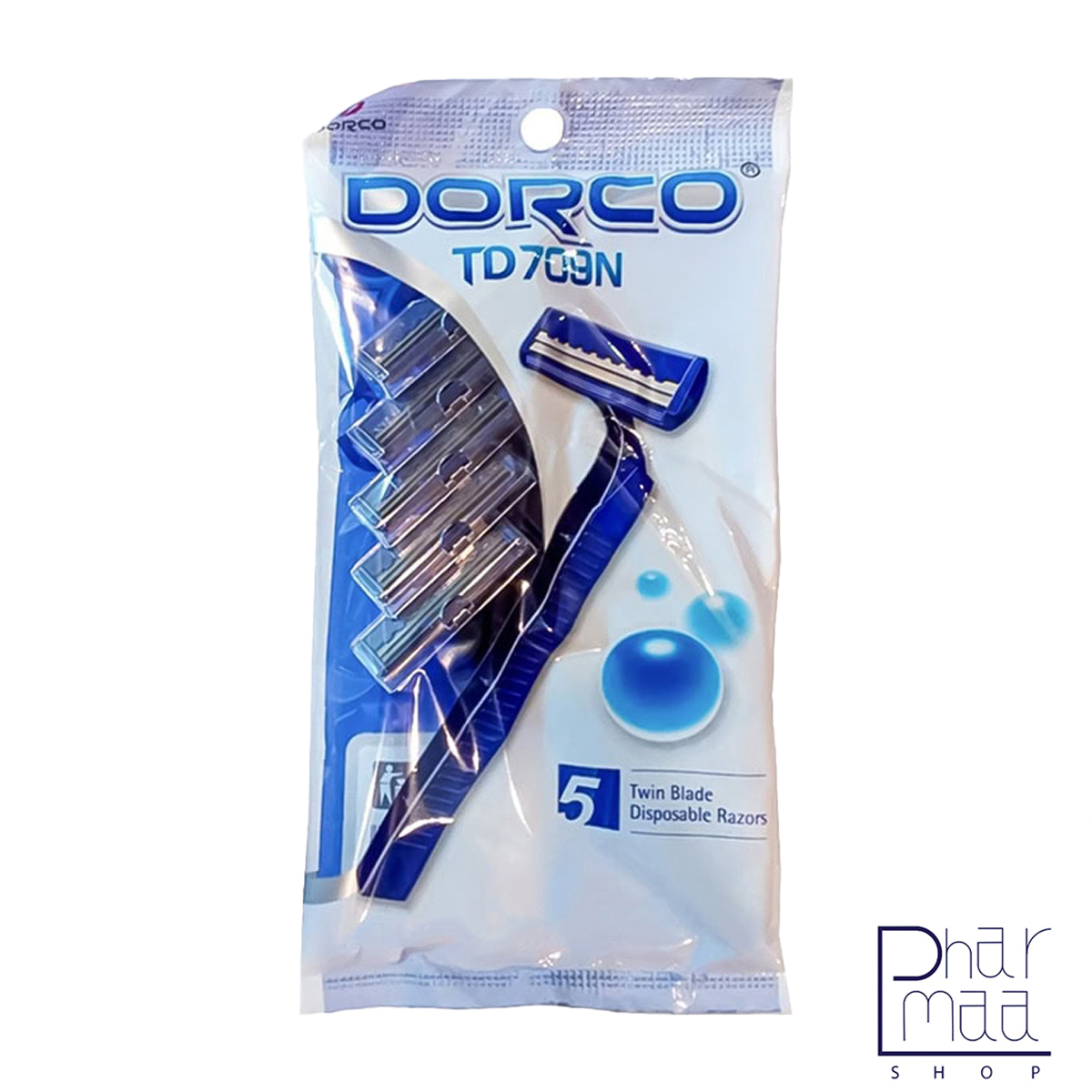 دورکو خودتراش دولبه بدون صابون آبی دورکو 5 عددی - Image 1