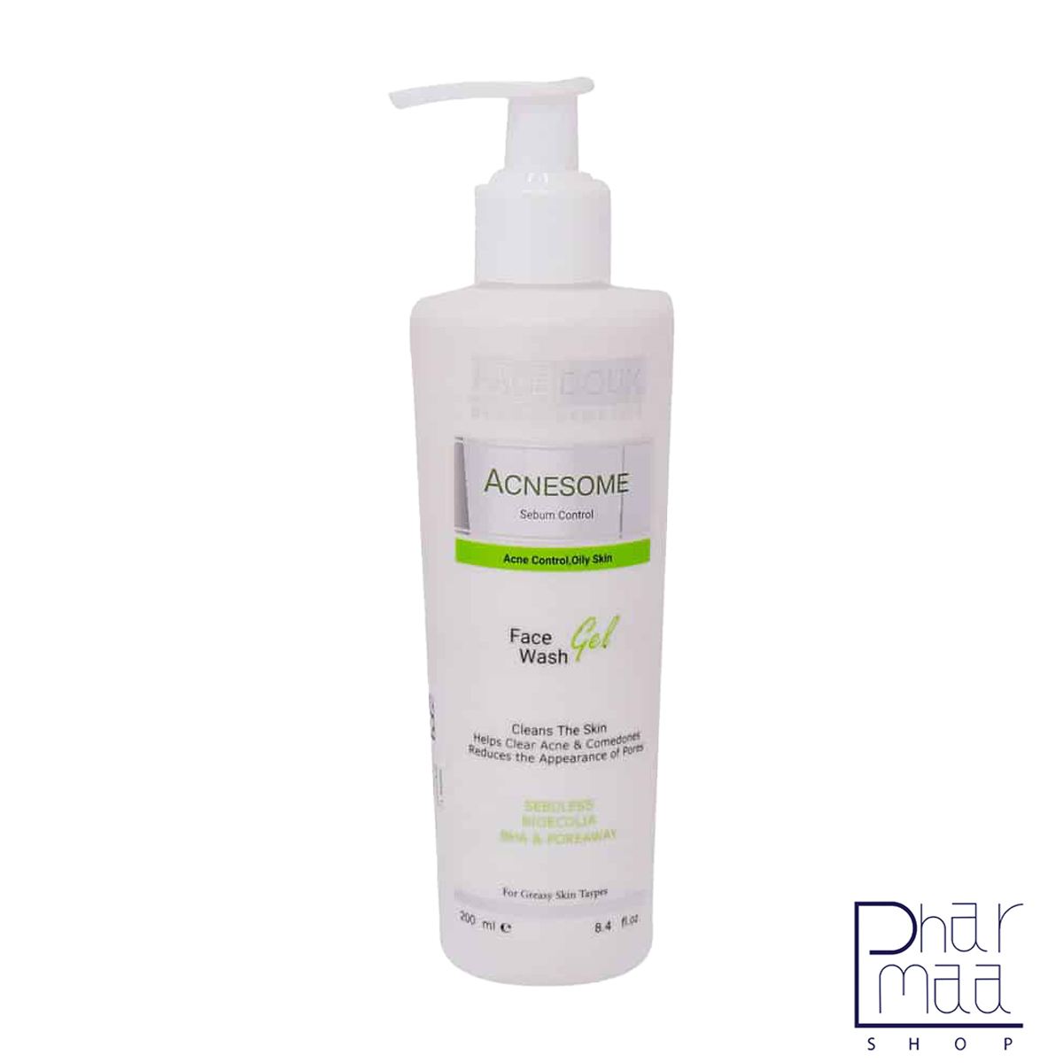 فیس-200 فیس واش صورت مناسب پوست های چرب و آکنه ای (آکنه زوم) فیس دوکس 200 میل - Image 1