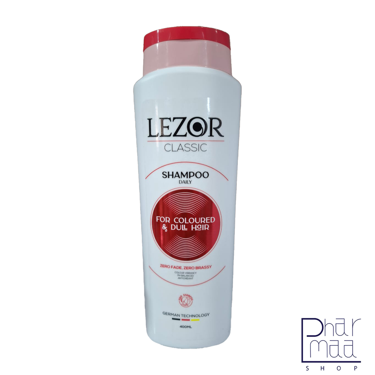 قرمز شامپو مناسب موهای رنگ شده و کدر لزور 400 میل - Image 1