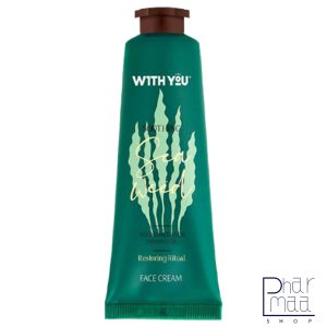 کرم صورت حاوی عصاره جلبک دریایی و روغن تامانو مناسب انواع پوست ویت یو 50 میل