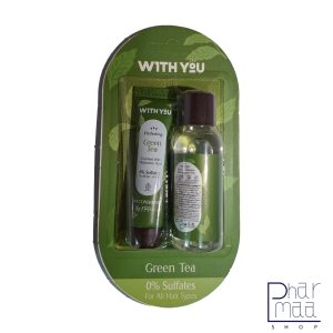 پک مسافرتی شامپو و نرم کننده موی سر چای سبز ویت یو
