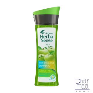 شامپو کراتینه مو چرب عصاره چای سبز و سیب سبز هرباسنس 300 گرم