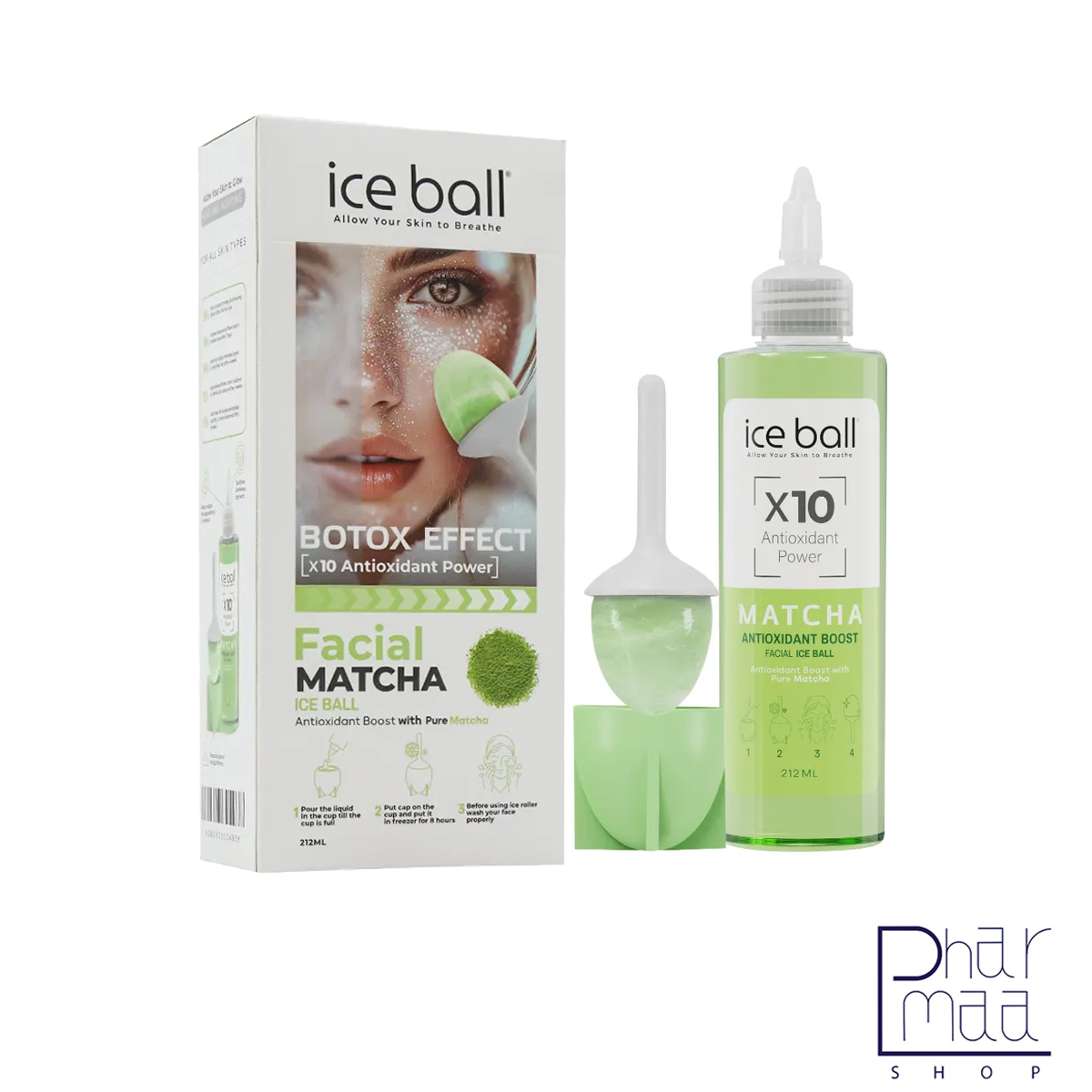 ماچا ژل آبرسان صورت ماچا آیس بال 212 میل - Image 1