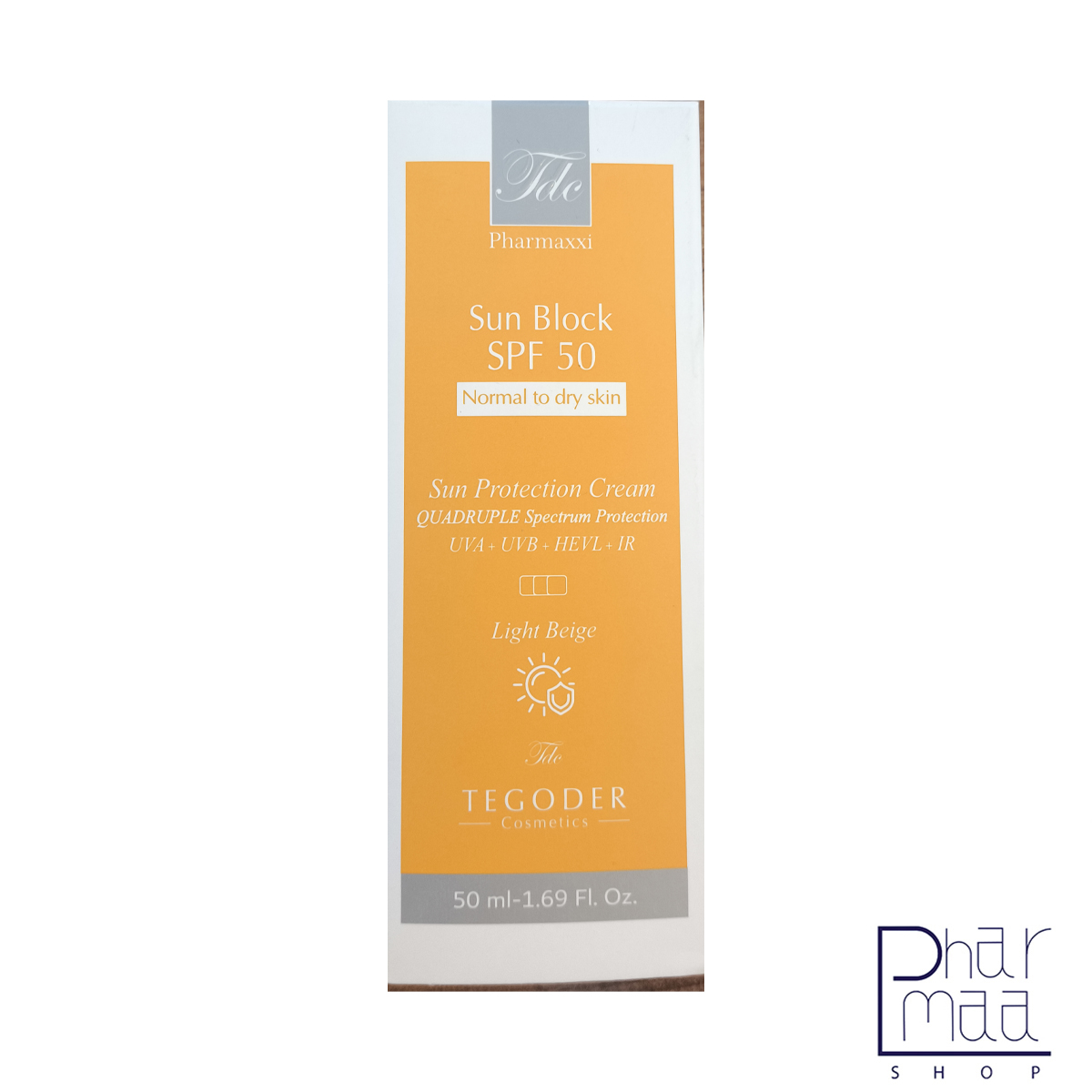 24 کرم ضد آفتاب بژ روشن مناسب پوست های نرمال تا خشک SPF50 تگودر 50 میلی لیتر - Image 1