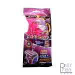 تیغ اصلاح پنج لبه پفکی صابوندار زنانه لمسر 4عددی FV200P