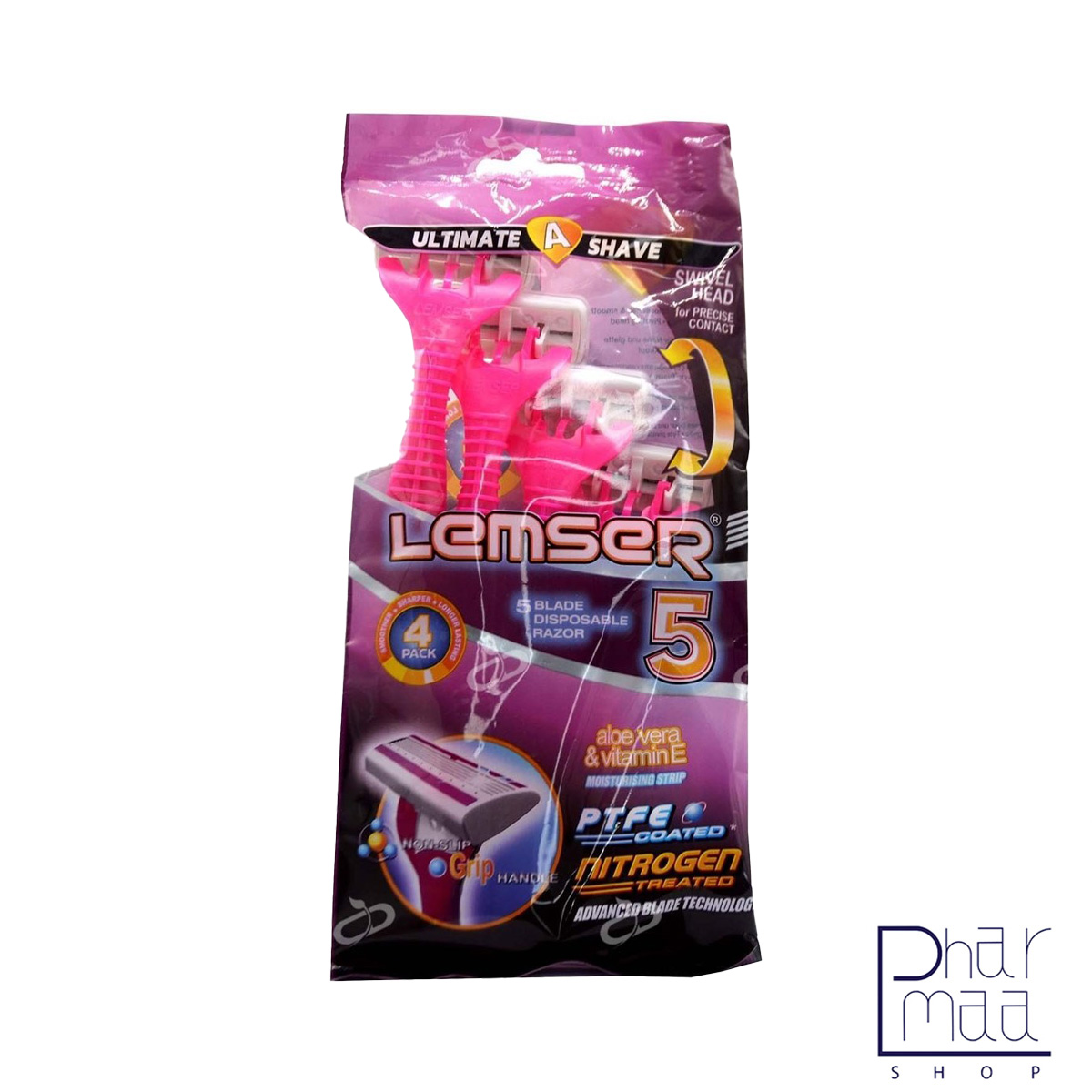 5 لبه تیغ اصلاح پنج لبه پفکی صابوندار زنانه لمسر 4عددی FV200P - Image 1