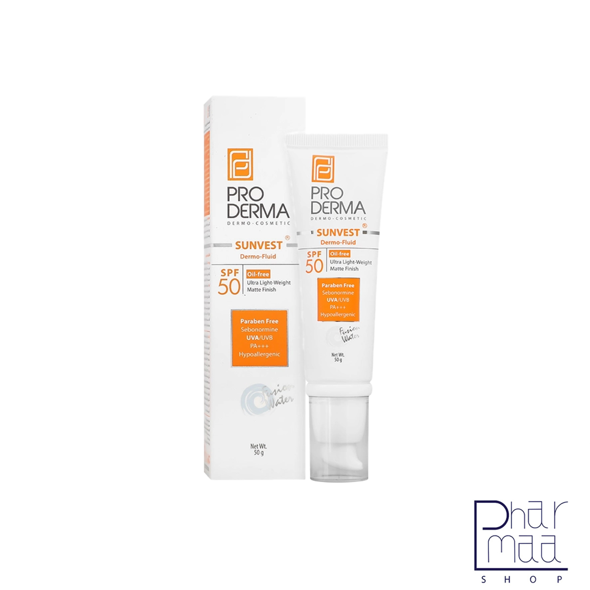 50 فا فلوئید ضد آفتاب فاقد چربی SPF 50 پوست معمولی تا چرب و جوشدار 50 میل پرودرما - Image 1