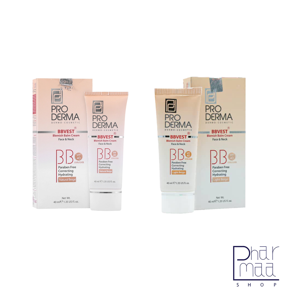 جمف بی بی کرم ها کرم مرطوب کننده رنگی ( بی بی کرم) SPF40 مناسب پوست های چرب پرودرما 40گرمی - Image 1