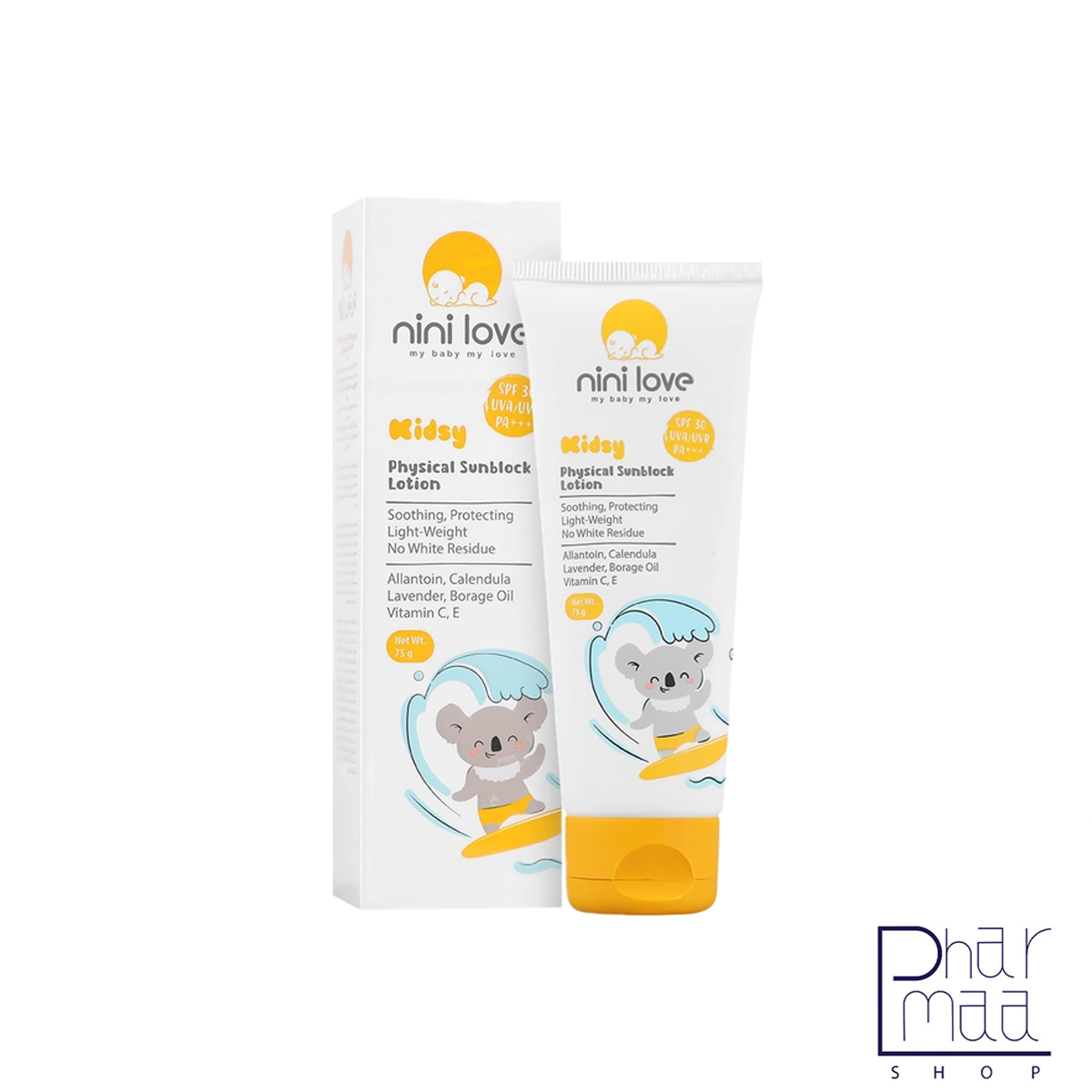 ضد افتاب کودکان ای پی اف30 ضدآفتاب کودکان SPF 30 فاقد جاذب های شیمیایی نی نی لاو 75گرمی - Image 1