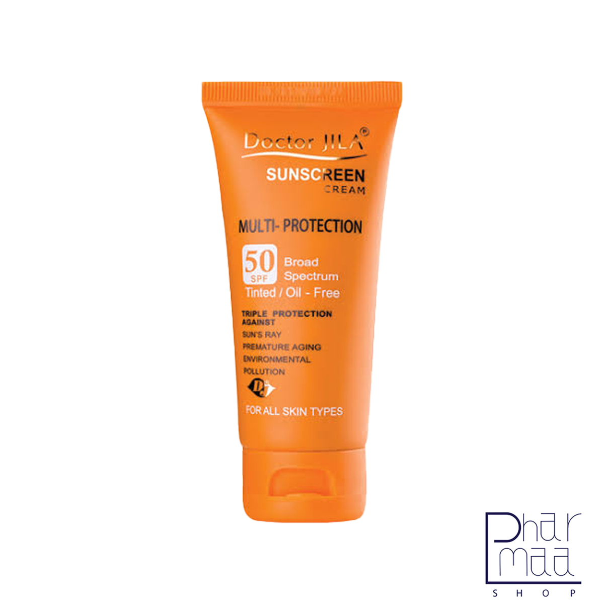 ژ5 کرم ضدآفتاب مولتی-پروتکشن رنگی فاقدچربی SPF50 دکترژیلا 50گرمی - Image 1